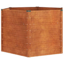 vidaXL rozsda színű corten acél kerti magaságyás 129 x 129 x 77 cm