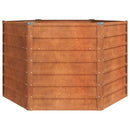 vidaXL rozsda színű corten acél kerti magaságyás 129 x 129 x 77 cm