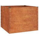 vidaXL rozsda színű corten acél kerti magaságyás 100 x 100 x 77 cm