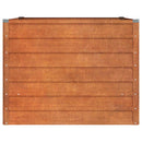 vidaXL rozsda színű corten acél kerti magaságyás 100 x 100 x 77 cm