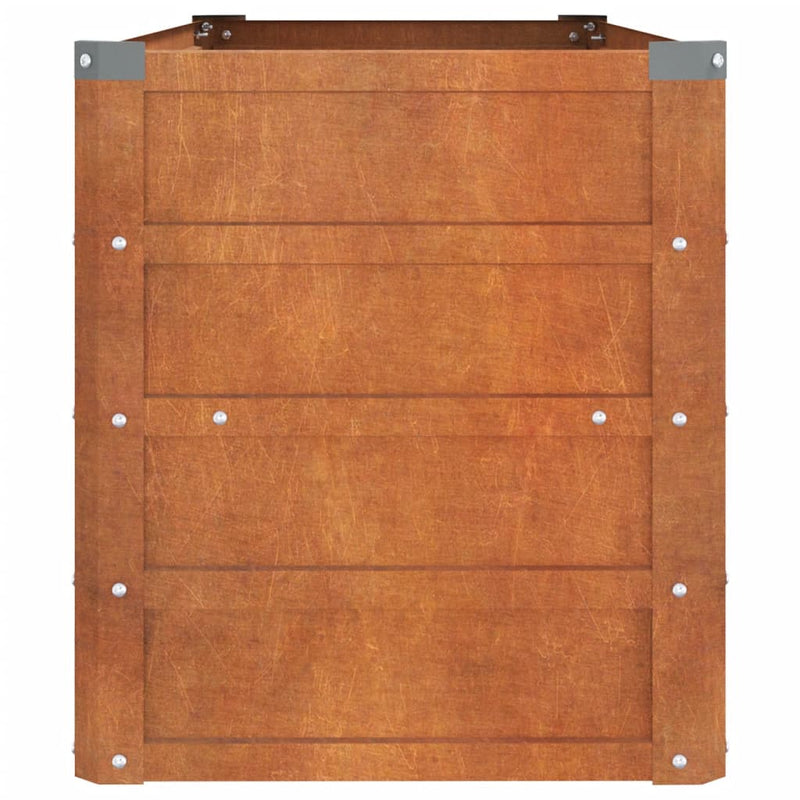 vidaXL rozsda színű corten acél kerti magaságyás 100 x 40 x 45 cm