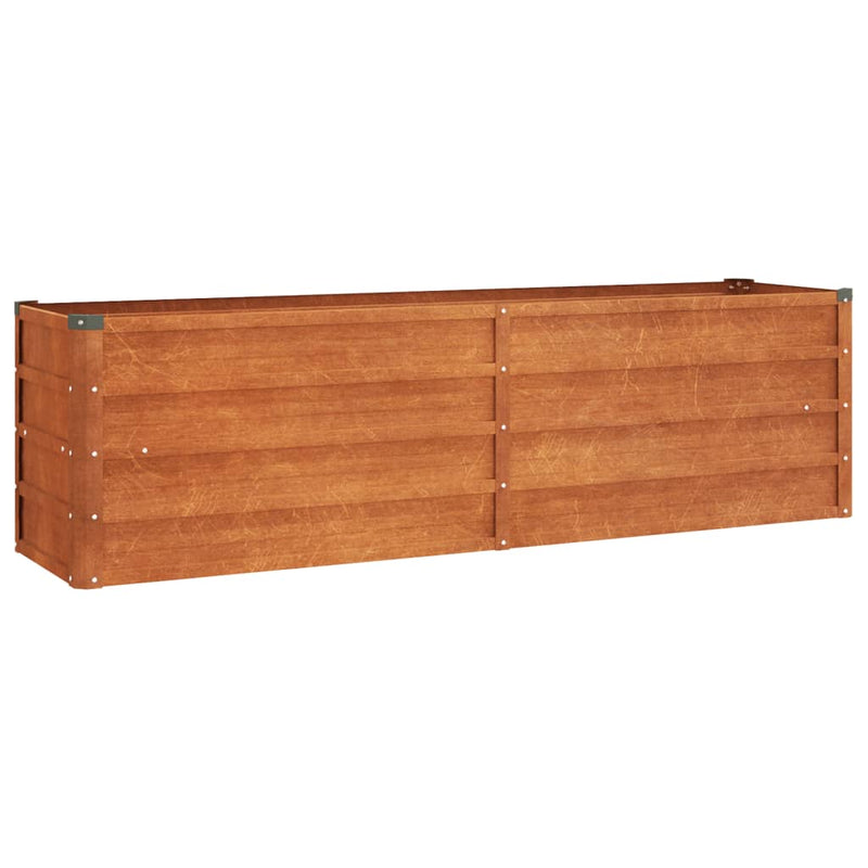 vidaXL rozsda színű corten acél kerti magaságyás 160 x 40 x 45 cm