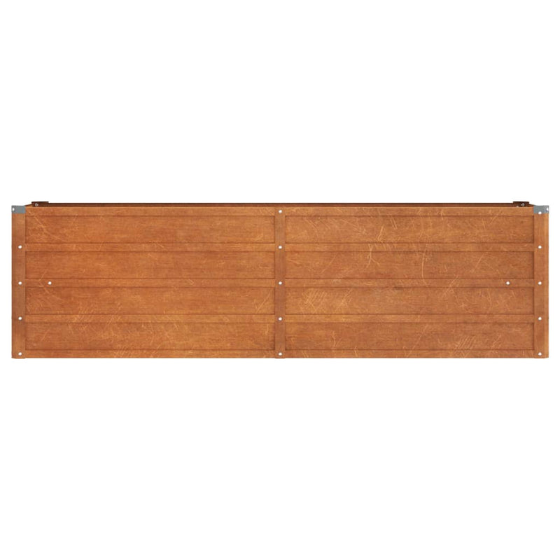 vidaXL rozsda színű corten acél kerti magaságyás 160 x 40 x 45 cm