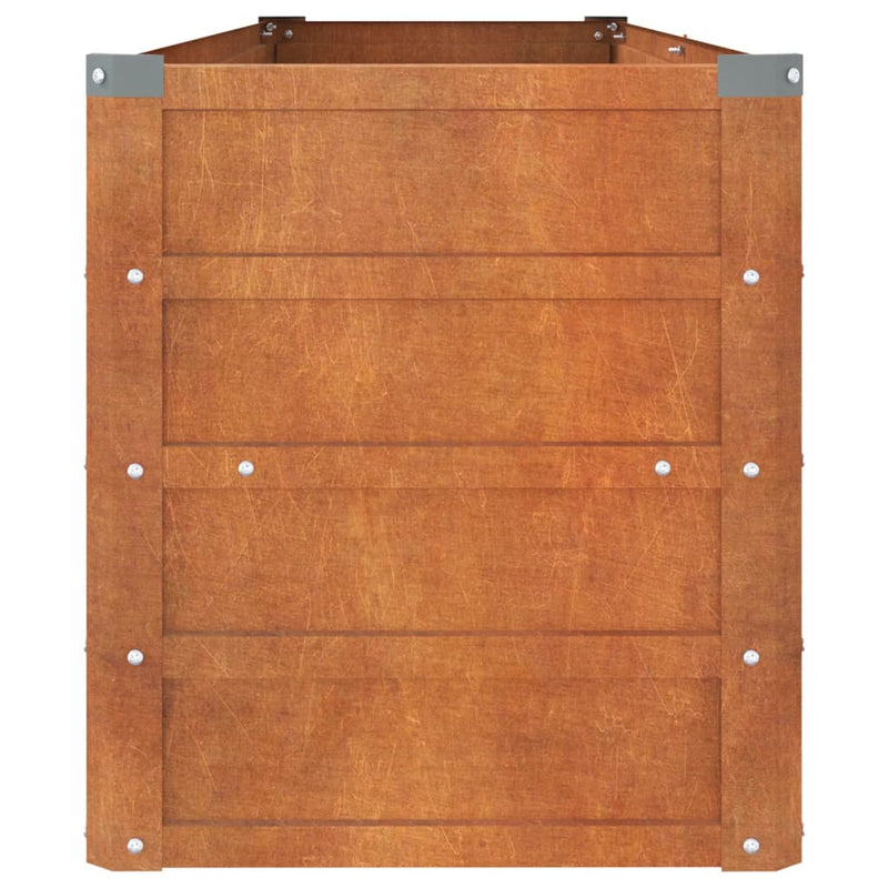 vidaXL rozsda színű corten acél kerti magaságyás 160 x 40 x 45 cm