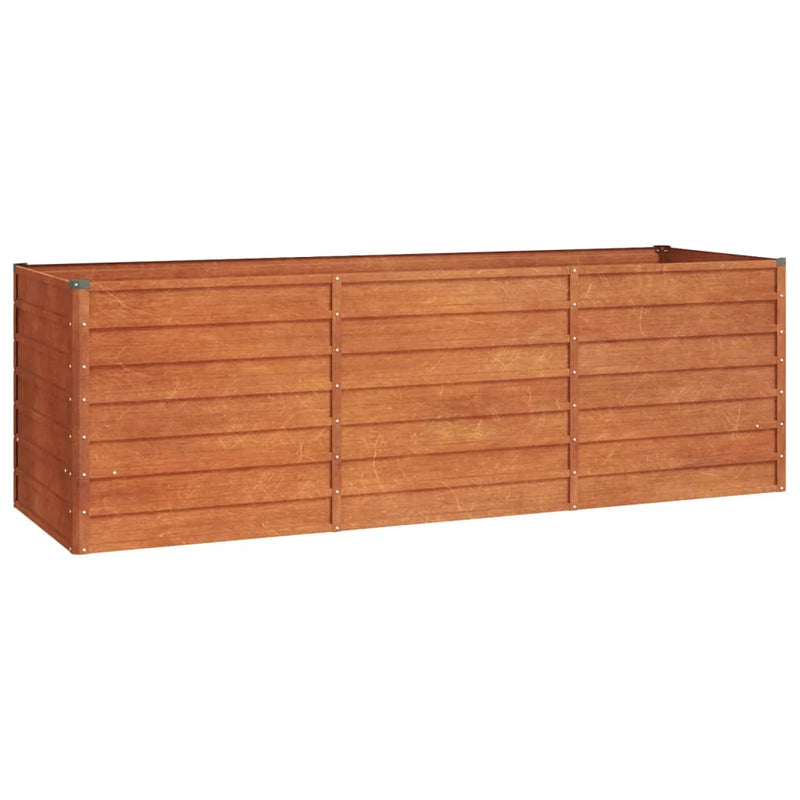 vidaXL rozsda színű corten acél kerti magaságyás 240 x 80 x 77 cm