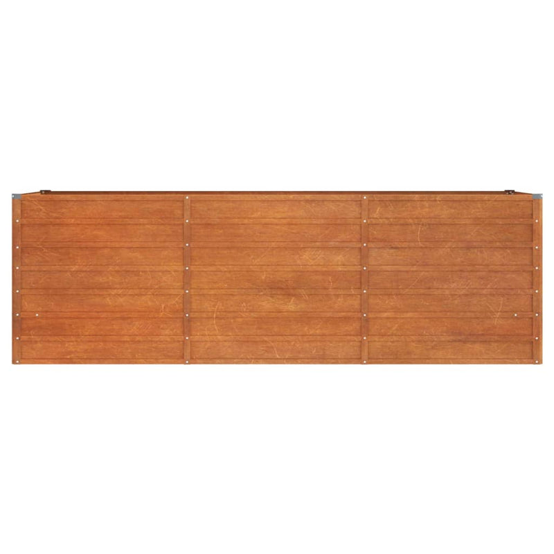 vidaXL rozsda színű corten acél kerti magaságyás 240 x 80 x 77 cm