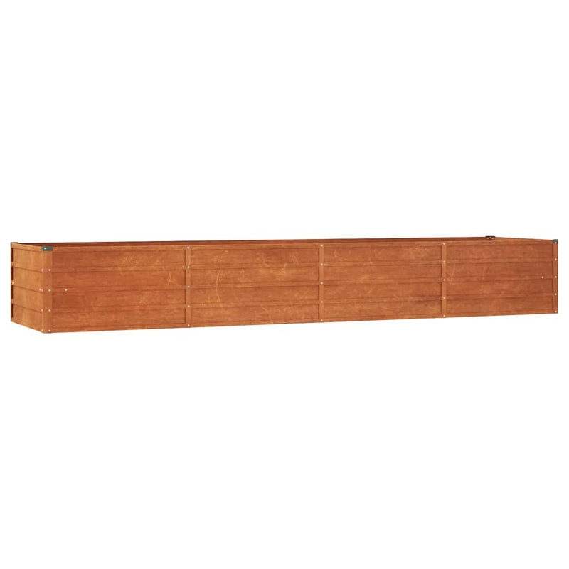 vidaXL rozsda színű corten acél kerti magaságyás 320 x 80 x 45 cm
