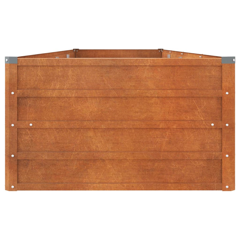 vidaXL rozsda színű corten acél kerti magaságyás 320 x 80 x 45 cm