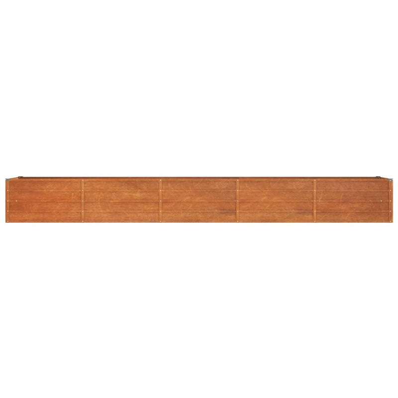 vidaXL rozsda színű corten acél kerti magaságyás 400 x 80 x 45 cm