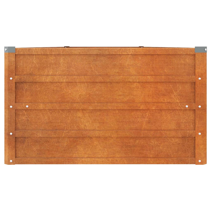 vidaXL rozsda színű corten acél kerti magaságyás 400 x 80 x 45 cm