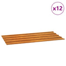 vidaXL 12 db rozsda színű corten acél tetőpanel 80 x 44 cm