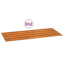 vidaXL 12 db rozsda színű corten acél tetőpanel 100x44 cm