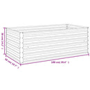 vidaXL Corten acél kerti magaságyás 100 x 50 x 36 cm