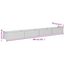 vidaXL Corten acél kerti magaságyás 386 x 50 x 36 cm