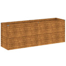 vidaXL Corten acél kerti magaságyás 196 x 50 x 69 cm