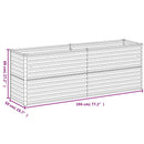 vidaXL Corten acél kerti magaságyás 196 x 50 x 69 cm