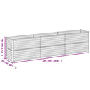 vidaXL Corten acél kerti magaságyás 291 x 50 x 69 cm