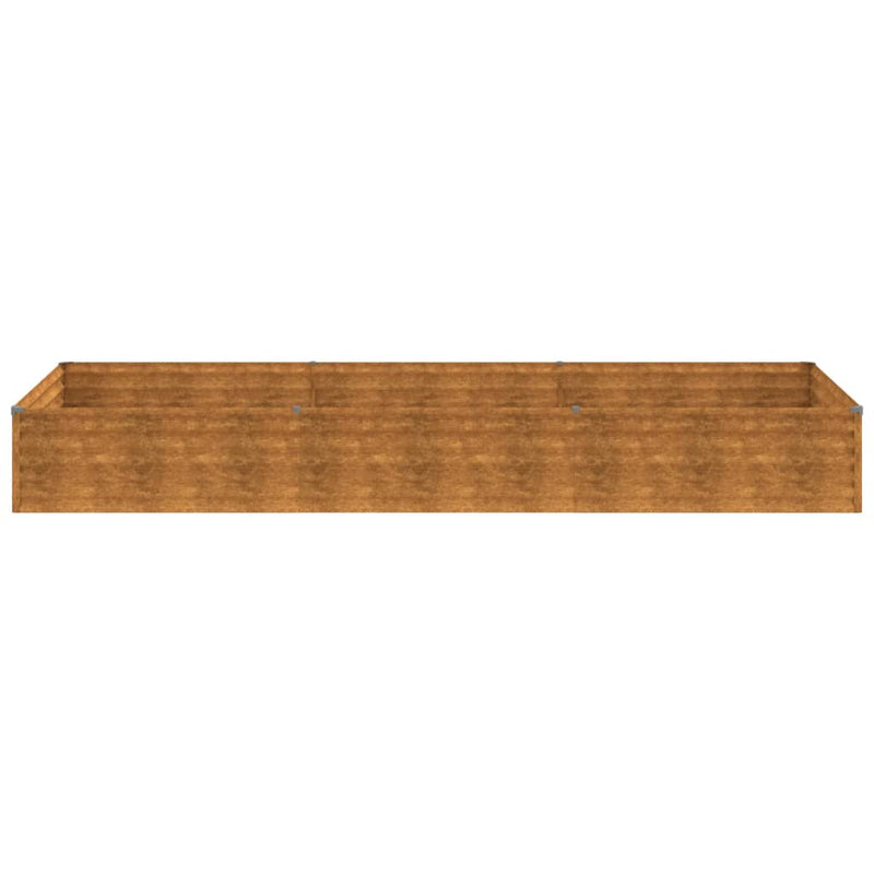 vidaXL corten acél kerti magaságyás 291x100x36 cm