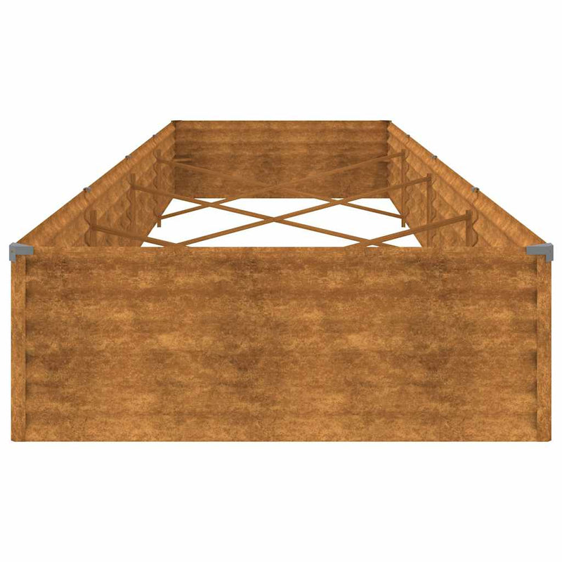 vidaXL corten acél kerti magaságyás 387x100x36 cm