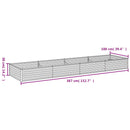 vidaXL corten acél kerti magaságyás 387x100x36 cm