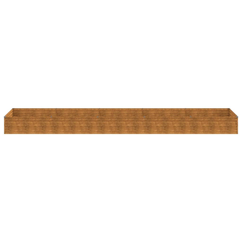 vidaXL corten acél kerti magaságyás 482x100x36 cm
