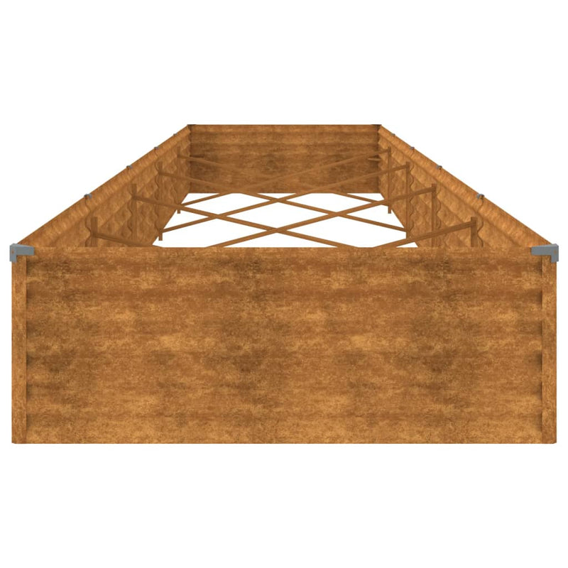 vidaXL corten acél kerti magaságyás 482x100x36 cm