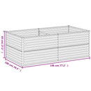 vidaXL corten acél kerti magaságyás 196 x 100 x 69 cm