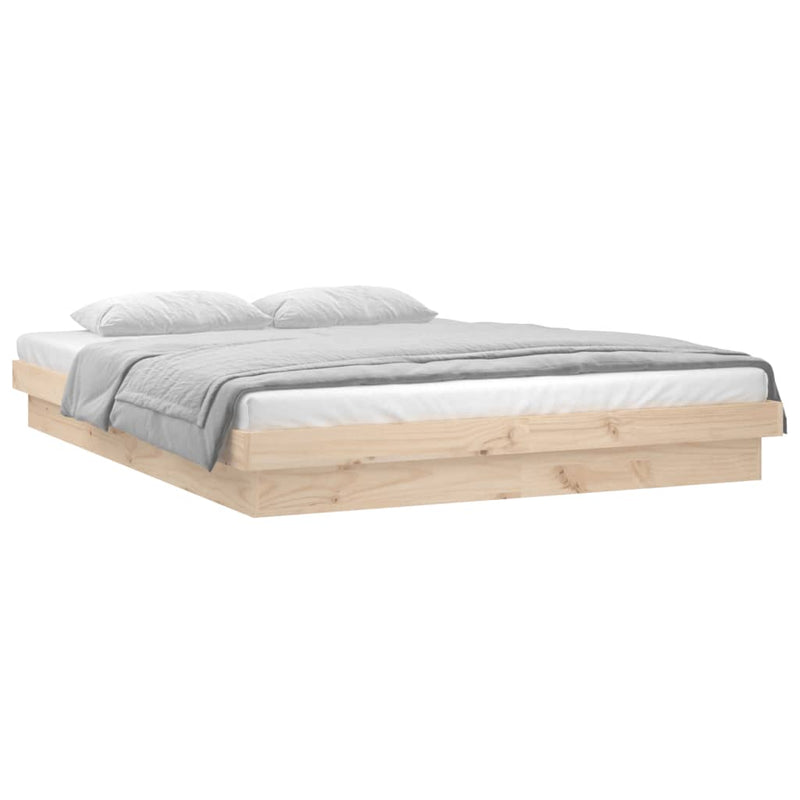 vidaXL tömör fa ágykeret LED-ekkel 180x200 cm (Super King)