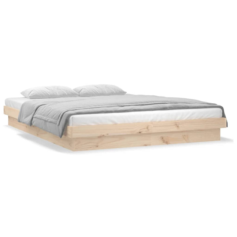 vidaXL tömör fa ágykeret LED-ekkel 180x200 cm (Super King)