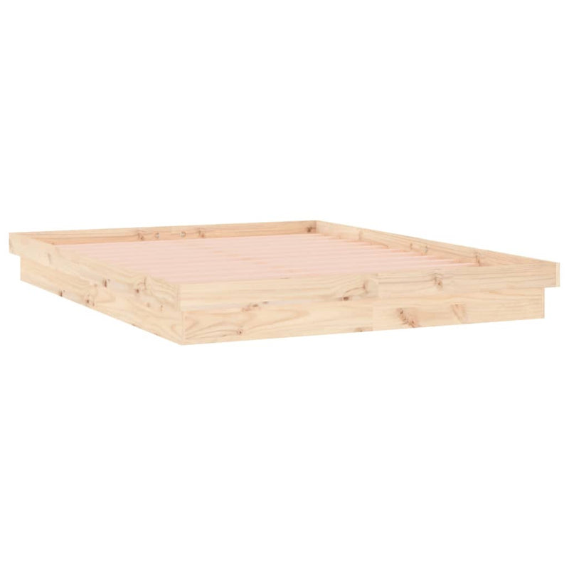 vidaXL tömör fa ágykeret LED-ekkel 180x200 cm (Super King)