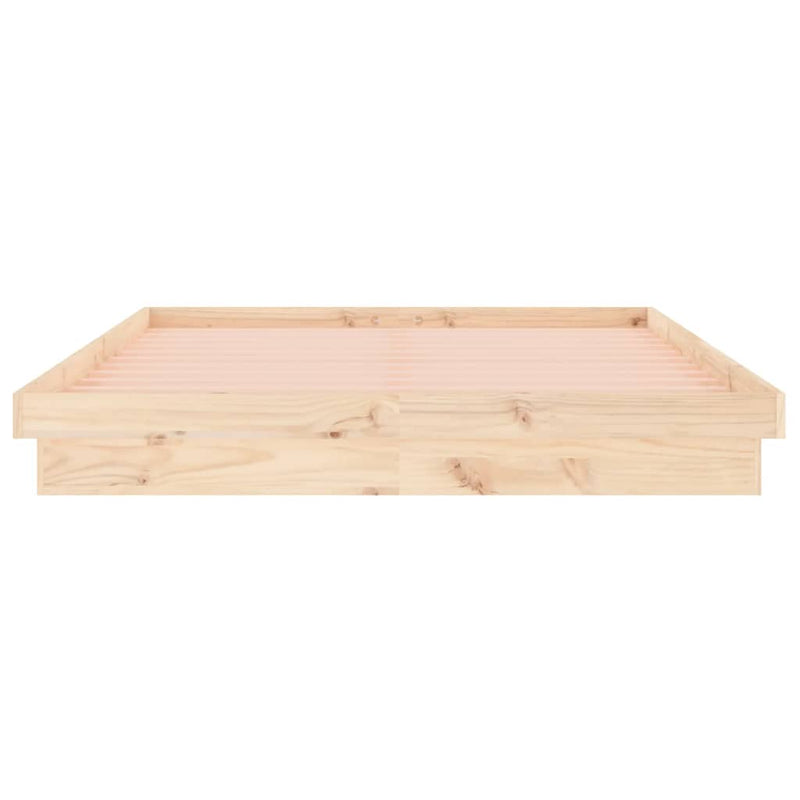 vidaXL tömör fa ágykeret LED-ekkel 180x200 cm (Super King)