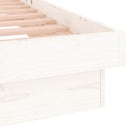 vidaXL fehér tömör fa ágykeret LED-ekkel 180 x 200 cm (Super King)