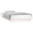 vidaXL Small Single fehér tömör fa LED-es ágykeret 75 x 190 cm