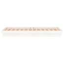 vidaXL Small Single fehér tömör fa LED-es ágykeret 75 x 190 cm