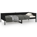 vidaXL fekete tömör fenyőfa kanapéágy 90 x 190 cm