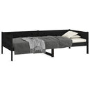 vidaXL fekete tömör fenyőfa kanapéágy 90 x 190 cm