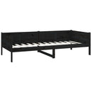 vidaXL fekete tömör fenyőfa kanapéágy 90 x 190 cm