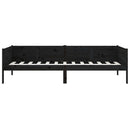 vidaXL fekete tömör fenyőfa kanapéágy 90 x 190 cm