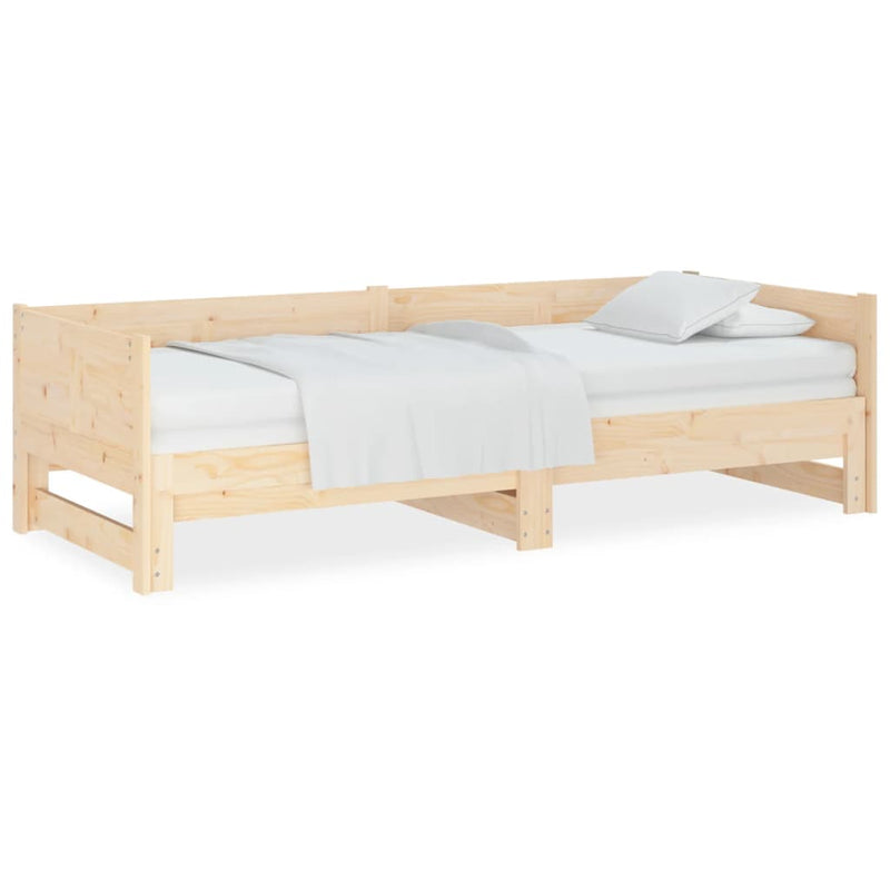 vidaXL tömör fenyőfa kihúzható kanapéágy 2x(80x200) cm