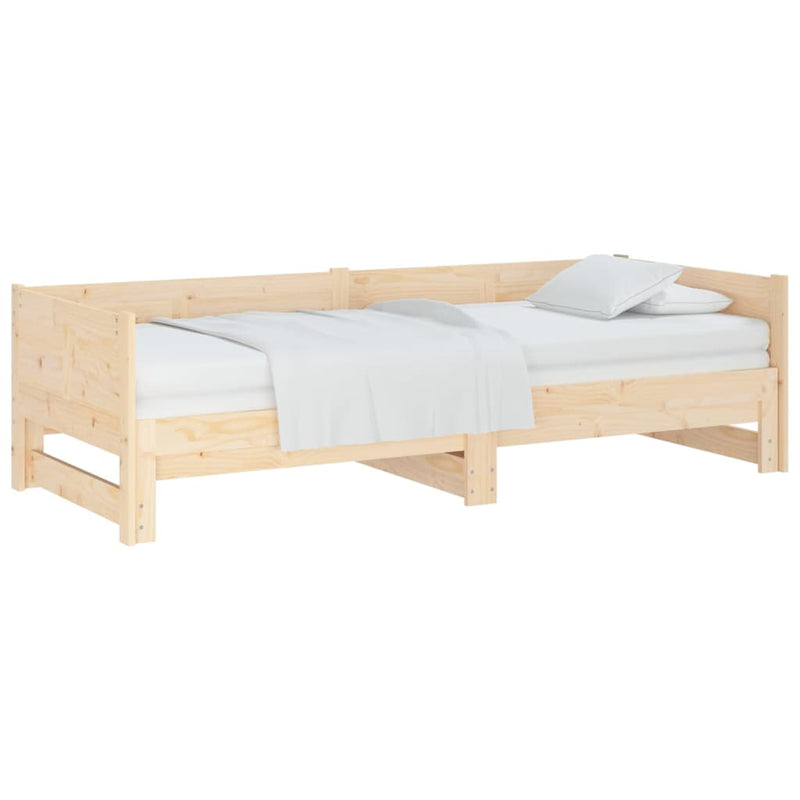 vidaXL tömör fenyőfa kihúzható kanapéágy 2x(80x200) cm