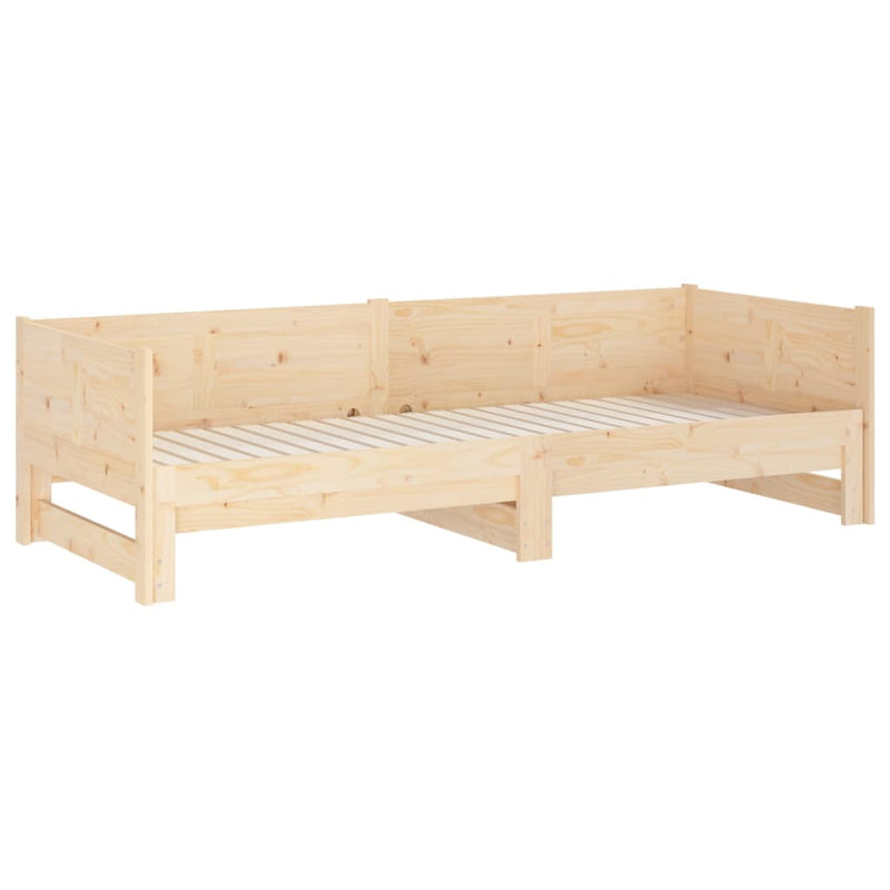 vidaXL tömör fenyőfa kihúzható kanapéágy 2x(80x200) cm