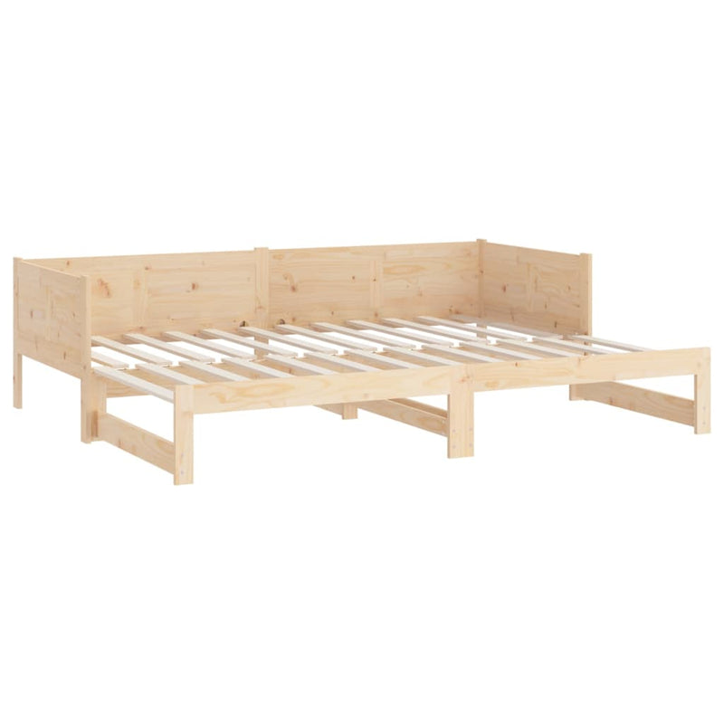 vidaXL tömör fenyőfa kihúzható kanapéágy 2x(80x200) cm
