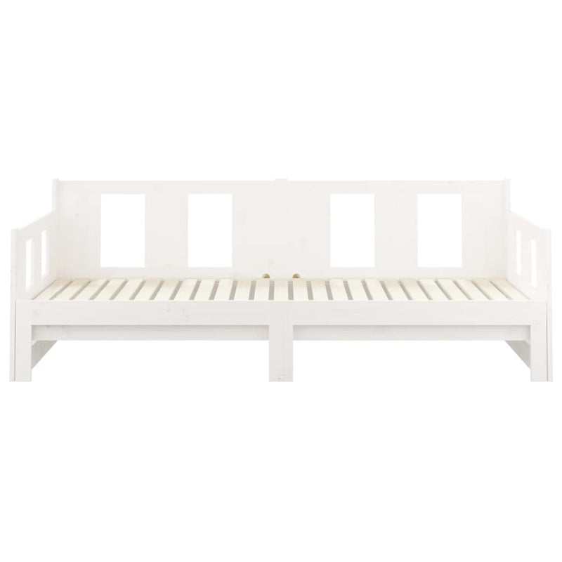 vidaXL fehér tömör fenyőfa kihúzható kanapéágy 2 x (80 x 200) cm