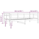 vidaXL fehér tömör fenyőfa kanapéágy 90 x 200 cm