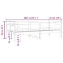vidaXL fehér tömör fenyőfa kanapéágy 80x200 cm