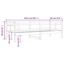 vidaXL mézbarna tömör fenyőfa kanapéágy 80x200 cm