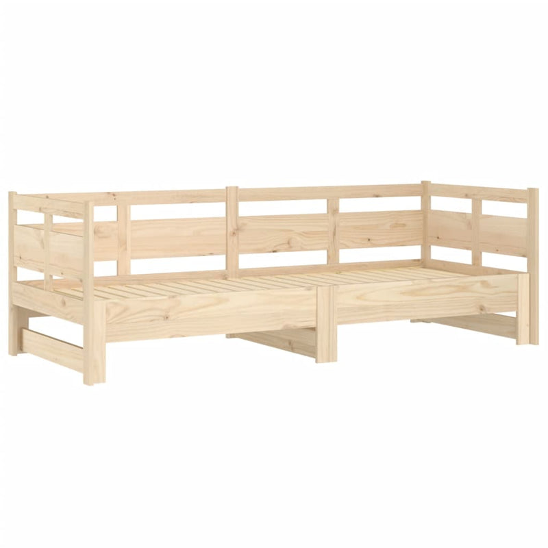 vidaXL tömör fenyőfa kihúzható kanapéágy 2 x (90 x 200) cm