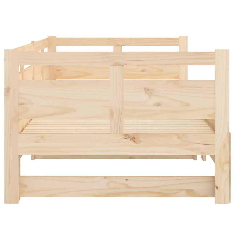 vidaXL tömör fenyőfa kihúzható kanapéágy 2 x (80 x 200) cm