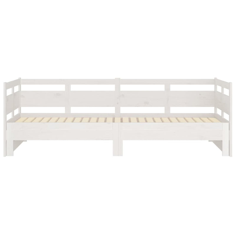 vidaXL fehér tömör fenyőfa kihúzható kanapéágy 2 x (80 x 200) cm