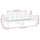 vidaXL fehér tömör fenyőfa kanapéágy 90 x 200 cm